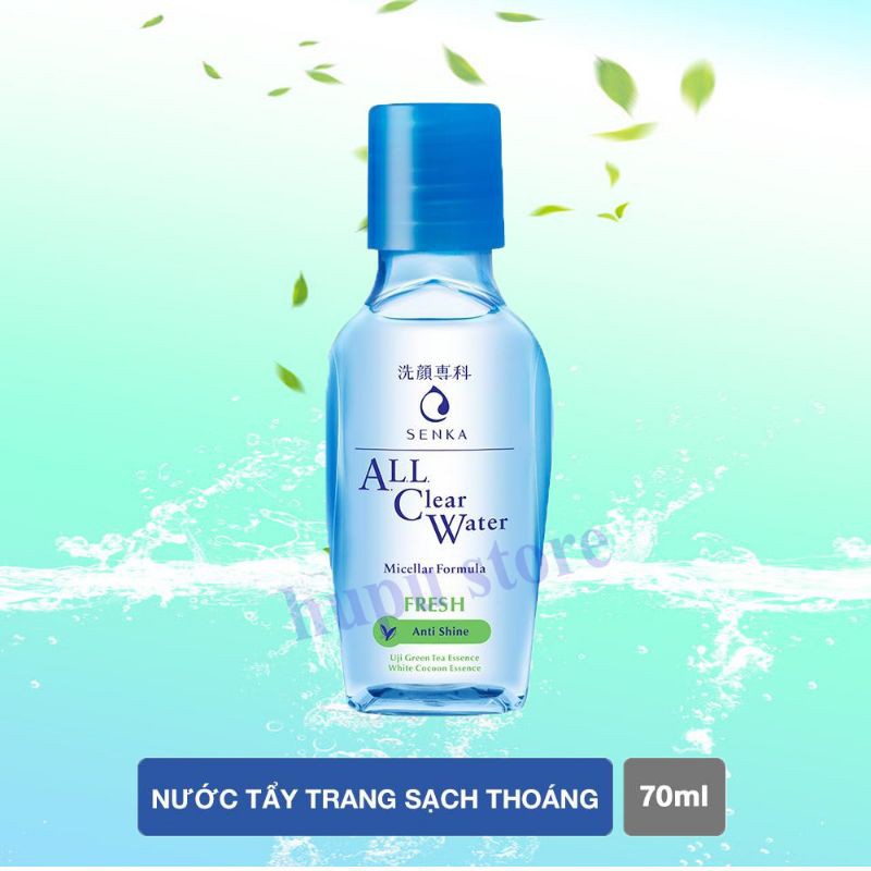 [70ml] NƯỚC TẨY TRANG SENKA SẠCH SÂU GIẢM MỤN KIỀM NHỜN