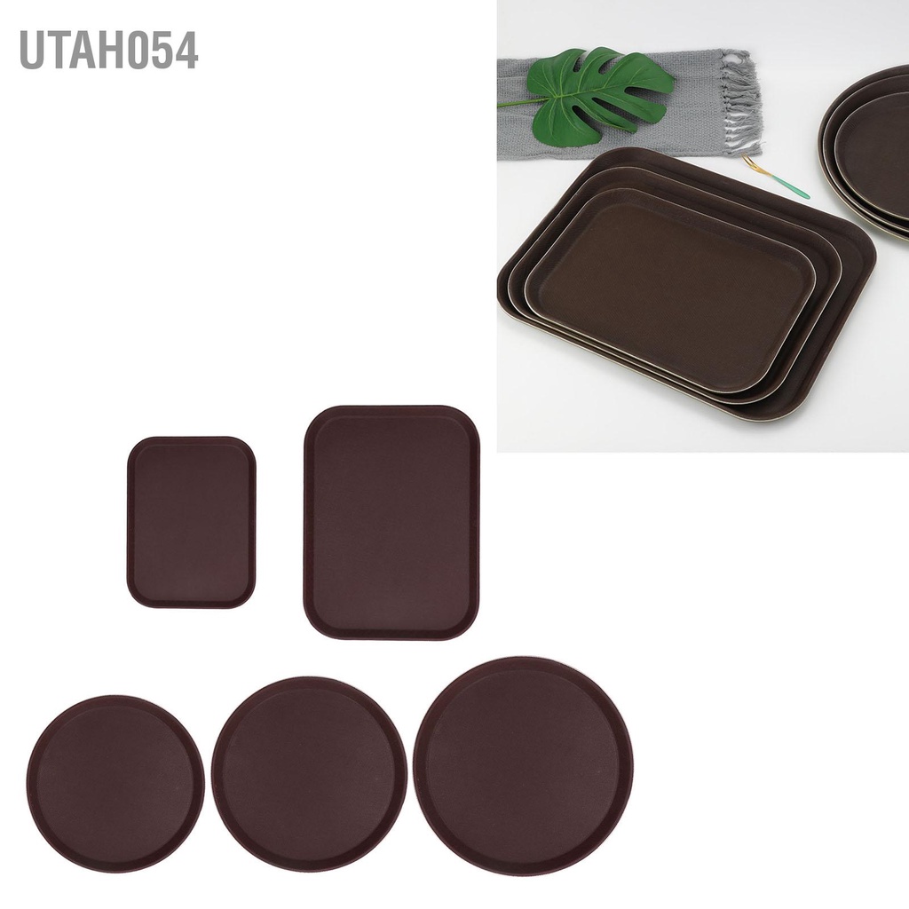 Utah054 Khay phục vụ tròn Không trượt bằng cao su sợi thủy tinh chịu nhiệt Ứng dụng rộng rãi cho quán bar nhà hàng