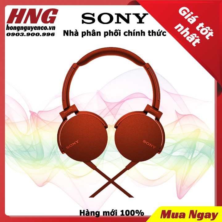 Tai nghe có dây Extra Bass Sony MDR-XB550AP - Hàng phân phối trực tiếp chính hãng - Bảo hành 1 năm toàn quốc