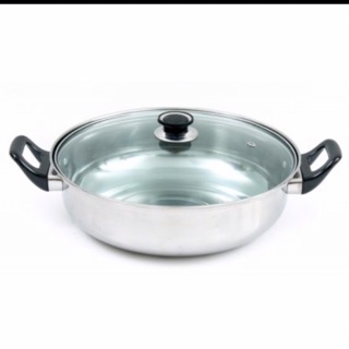 Nồi ăn lẩu inox nắp kính 26cm- dùng trên mọi loại bếp