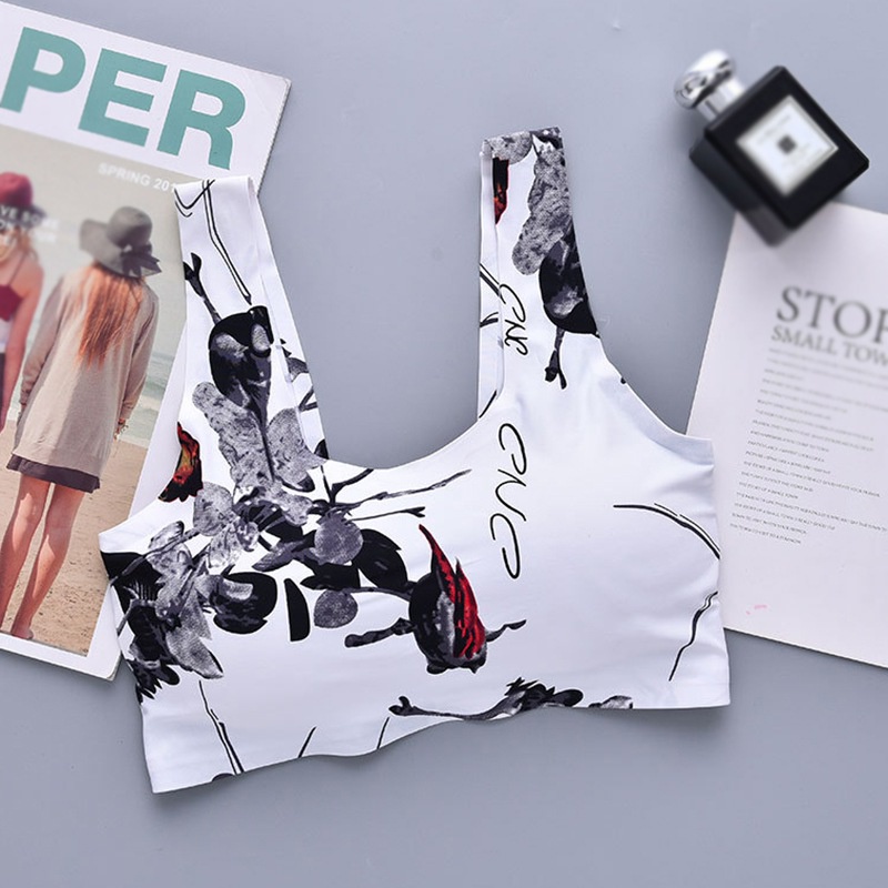 Áo Lót Dây Không Tay Hở Rốn In Họa Tiết Thời Trang Gợi Cảm Cho Nữ