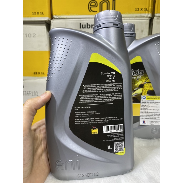 Nhớt Eni I-Ride Scooter 10W40 xe ga 0.8L