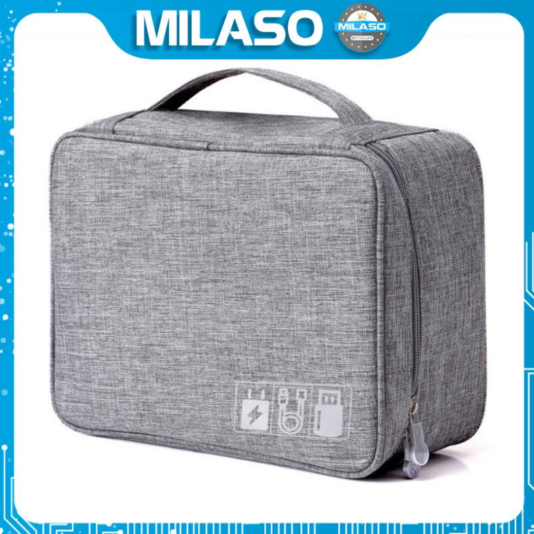 Túi đựng phụ kiện công nghệ MILASO đựng điện thoại, phụ kiện, cáp sạc, pin dự phòng và đồ cá nhân đa năng TA-001186