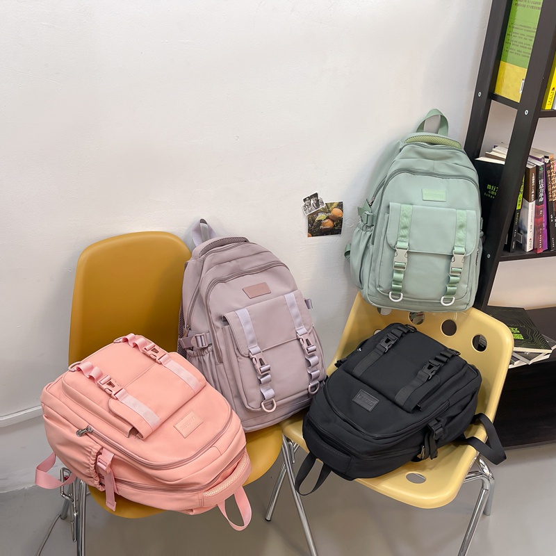 Ba lô PRETTYZYS dung tích lớn 15.6 inch phong cách Hàn Quốc 2022 cho bạn gái teen