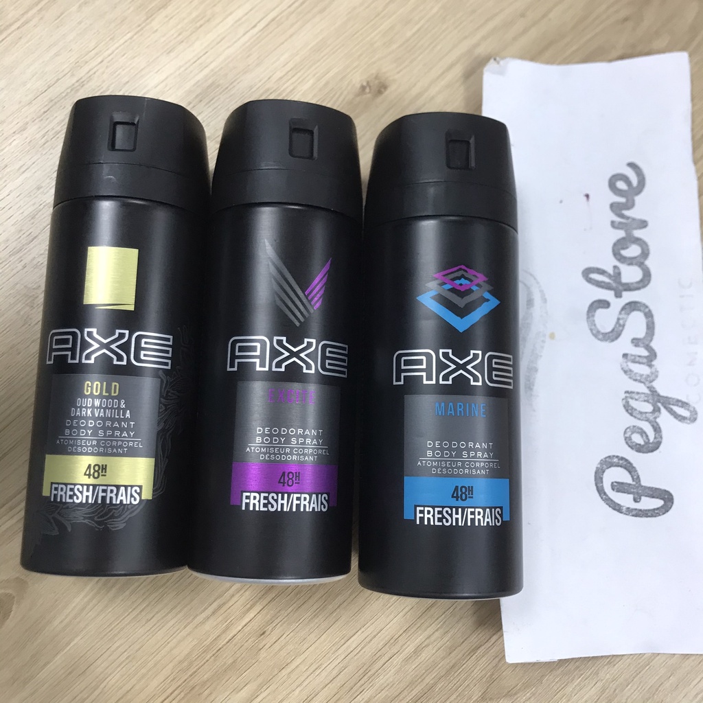 Xịt khử mùi AXE Deodorant Bodyspray xịt thơm toàn thân 150ml sịt khử mùi hôi nách Gold/Excite/Marine/Black/Ice chill