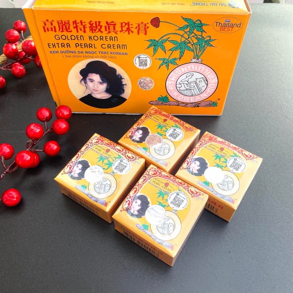 [4 Hộp] KEM SÂM VÀNG, CAM KẾT hàng CHUẨN THÁI LAN LOẠI 1 - CÓ TEM CHỐNG HÀNG GIẢ, MÃ QR trên từng sản phẩm
