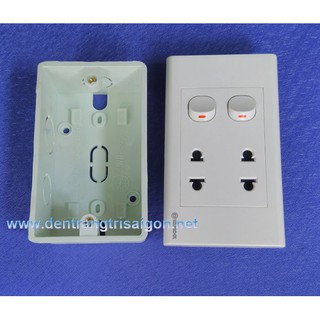 COMBO Bộ 2 Công tắc + 2 Ổ cắm + Đế âm - SINO VANLOCK..