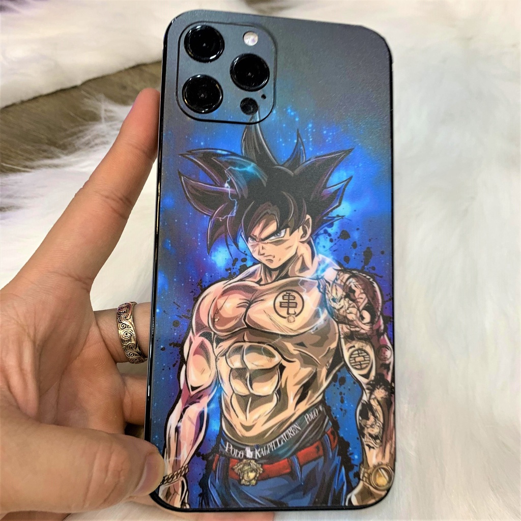 Miếng dán điện thoại iphone, Dán Skin In Hình Son GoKu, Ảnh lên màu thật, chất liệu Cao Cấp