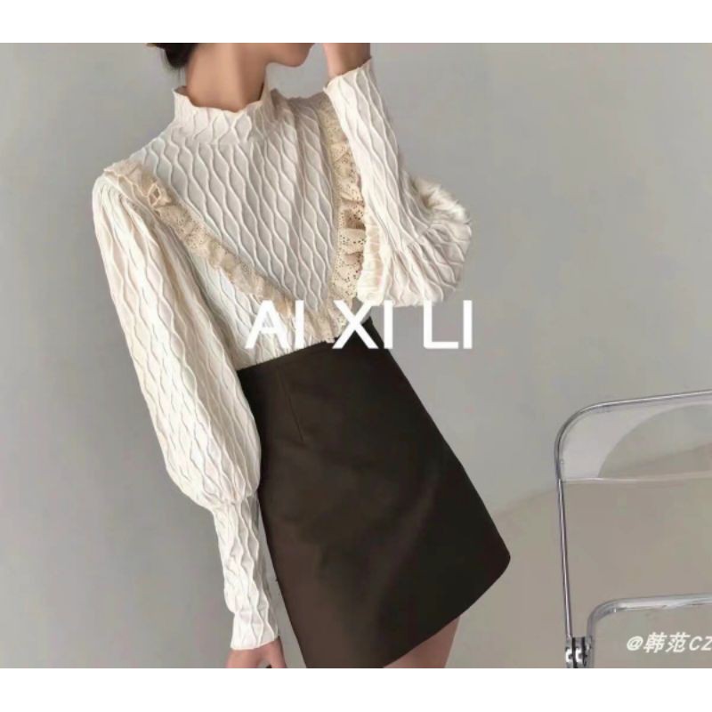 Áo len bèo chữ V hàng Quảng Châu