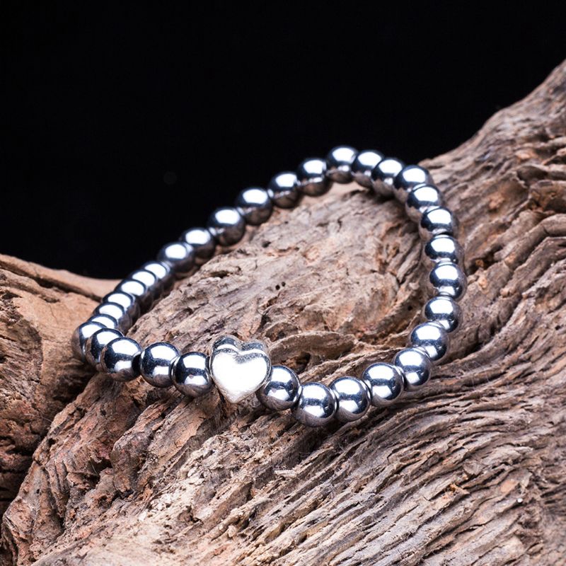 Vòng đeo tay làm bằng đá hematite tự nhiên từ tính dành cho nam và nữ