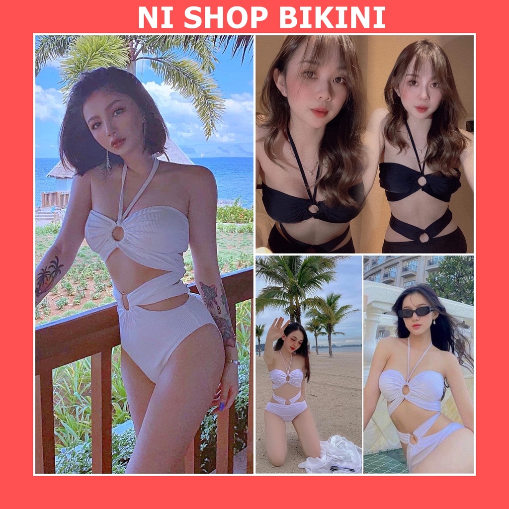 Bikini nữ đẹp rẻ 2 khoen tròn bụng xinh xắn kín đáo R06