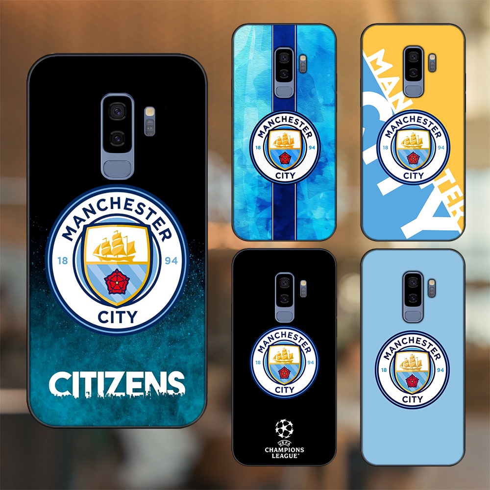 Ốp lưng Samsung S9 Plus viền đen in hình Manchester City MC