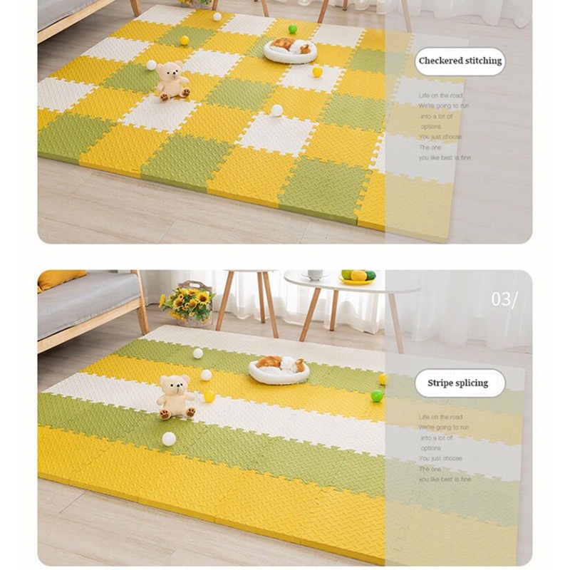 Thảm Xốp Ghép 3 Khối Lót Sàn Phòng Khách / Ký Túc Xá Trang Trí Nội Thất