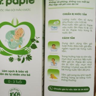 Nước tắm thảo dược Dr. Pepie