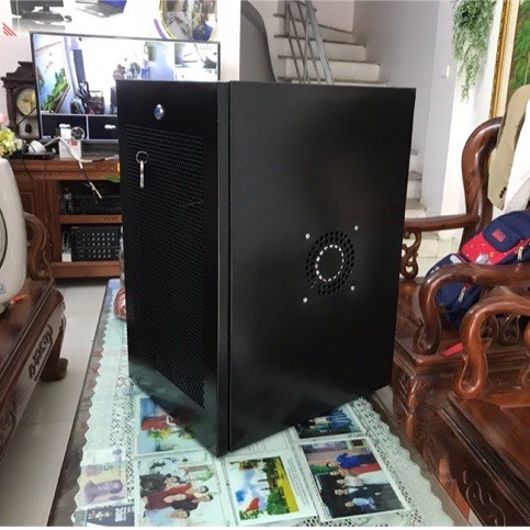 Tủ rack 6U đựng đầu ghi Camera, tủ màu đen