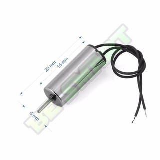 Motor chổi than 615 3.7V 1S brushed coreless H36 (dây điện xanh đỏ, trắng đen) chế máy bay điều khiển từ xa, flycam