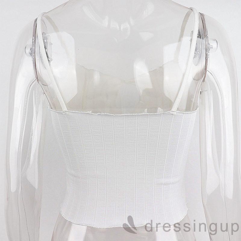 Áo croptop hai dây màu trắng/đen size S/M/L