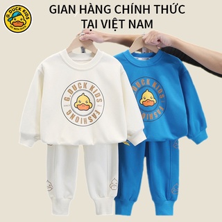 Set Bộ Quần Áo Mùa Thu Đông Xuân Bé Trai Bé Gái Cá Tính Thể Thao Năng Động Màu Trắng Xanh Hàng Hiệu G.Duck Kids