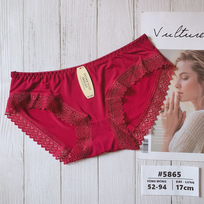 Quần lót nữ phối ren có lỗ thông hơi mặc mát lạnh | BigBuy360 - bigbuy360.vn