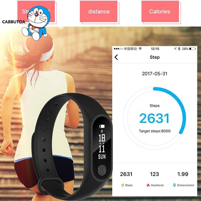 Vòng Đeo Tay Thông Minh M2 Plus Theo Dõi Sức Khỏe Kèm Phụ Kiện