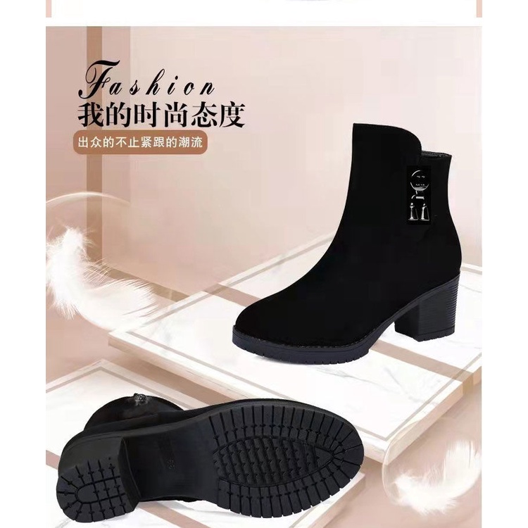 Giày Bốt Cao Gót Thời Trang Vintage Cho Nữ