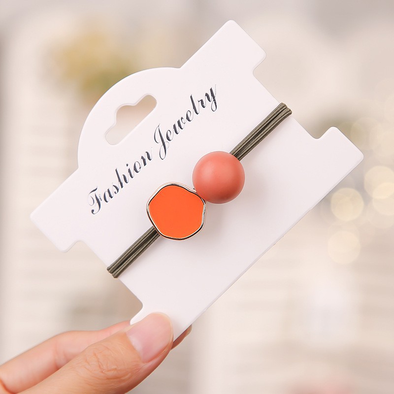 Dây Buộc Tóc Cao Su Họa Tiết Hình Học Dễ Thương Phong Cách Hàn Quốc Cho Nữ