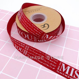 1 mét ruy băng chữ bản 3cm