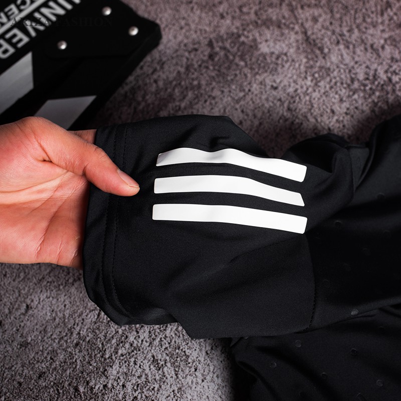 Áo thun nam thể thao Ariza ép vân chất thun lạnh mát co giãn 4 chiều thoải mái tặng kèm 1 đôi tất lười | BigBuy360 - bigbuy360.vn