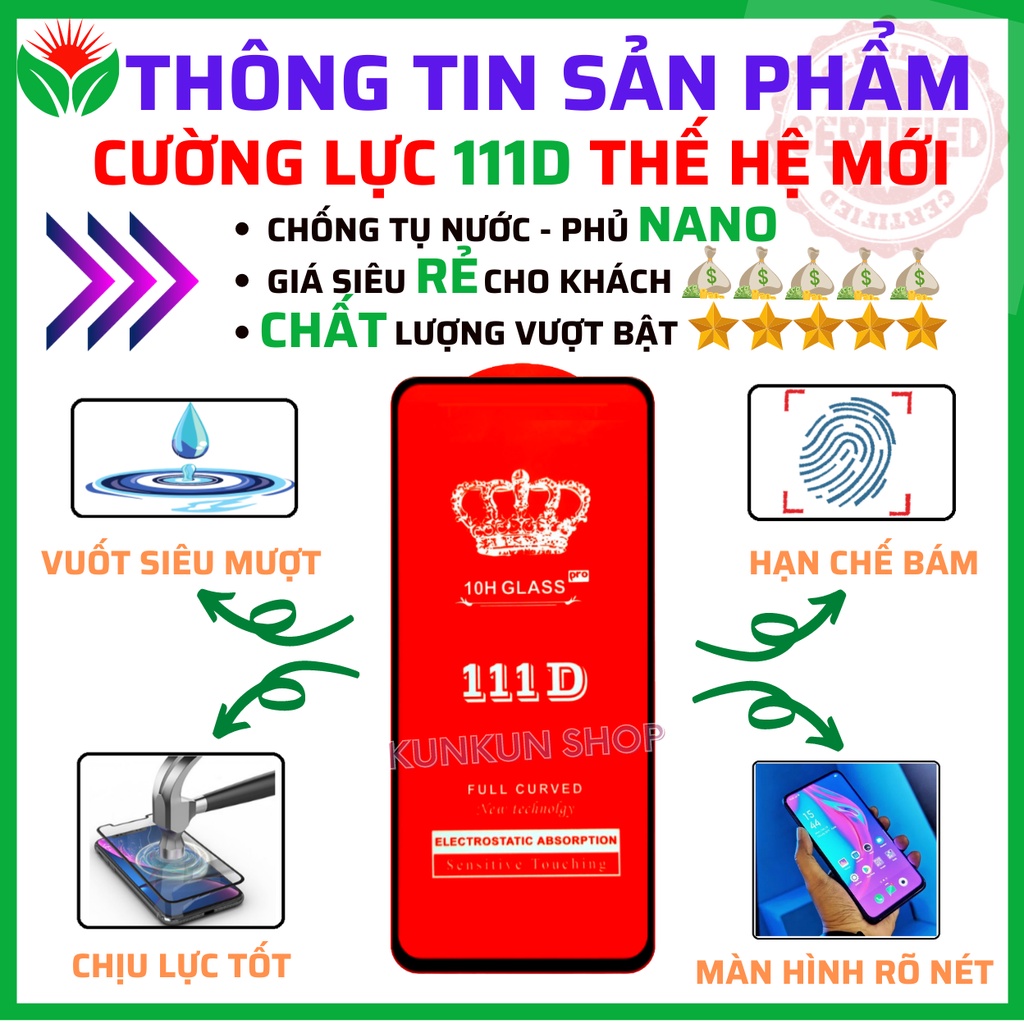 Kính cường lực samsung A21s - Dán Full màn hình 111D - Độ cứng 10H - Độ trong suốt điện thoại cực cao