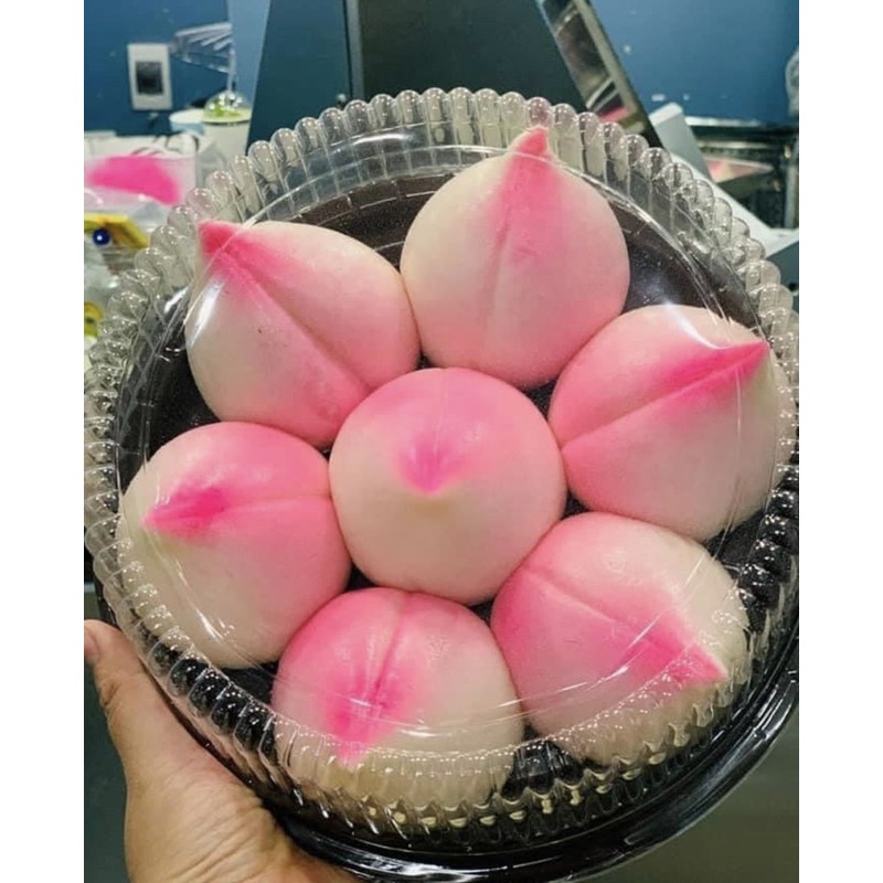 Hộp nhựa tròn nắp chụp đựng bánh A024