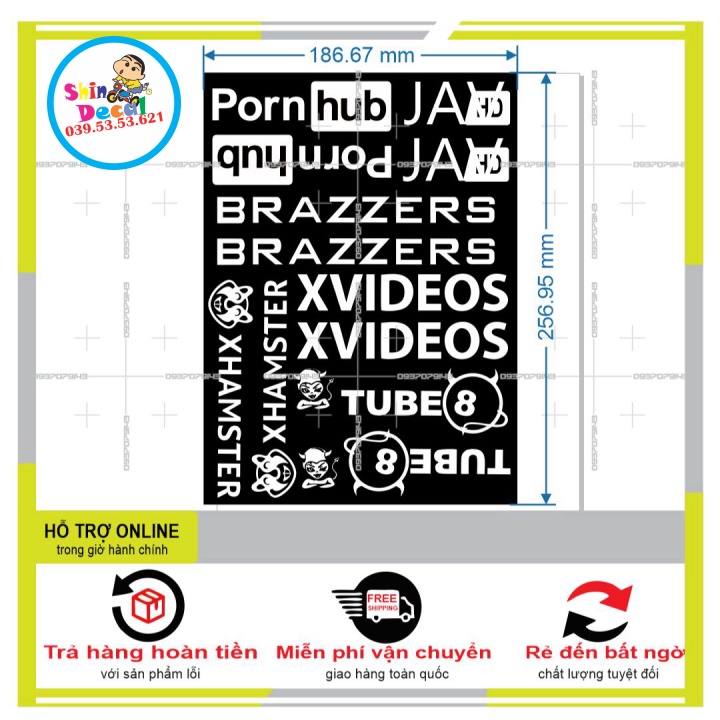 LOGO STICKER DÁN XE MÁY M68 - SHINDECAL2