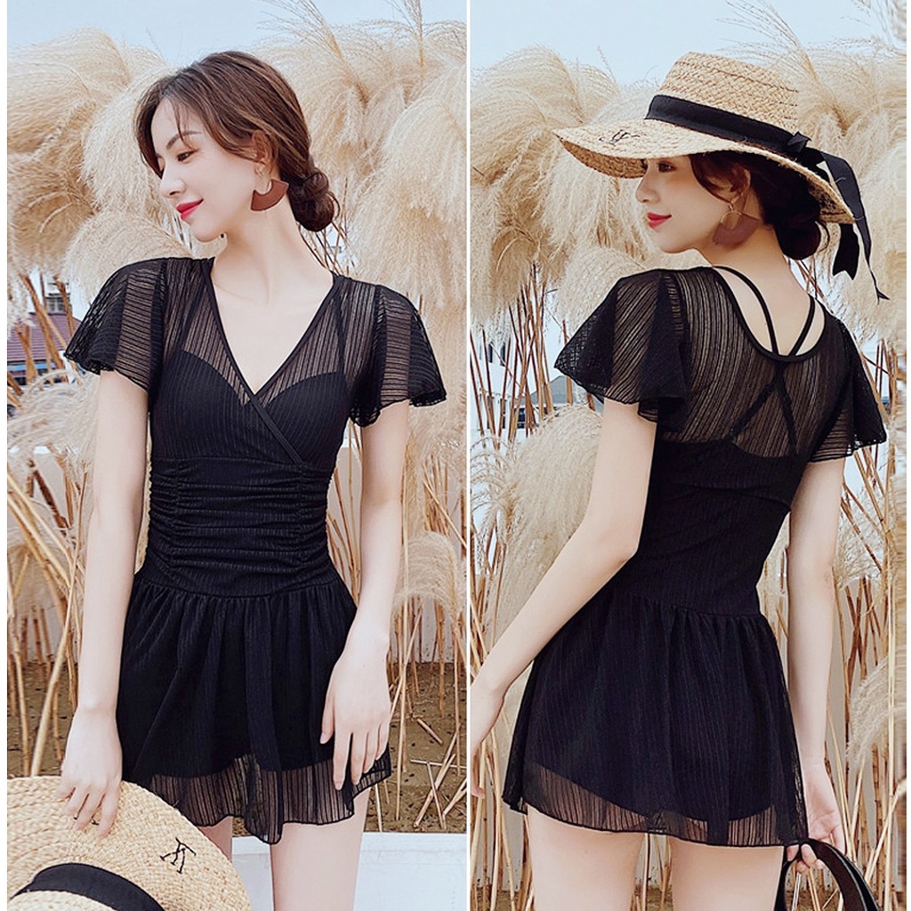 Đồ bơi nữ bikini kiểu váy siêu tôn dáng (sẵn quần đùi liền và đệm ngực) BR430 HÀNG CAO CẤP