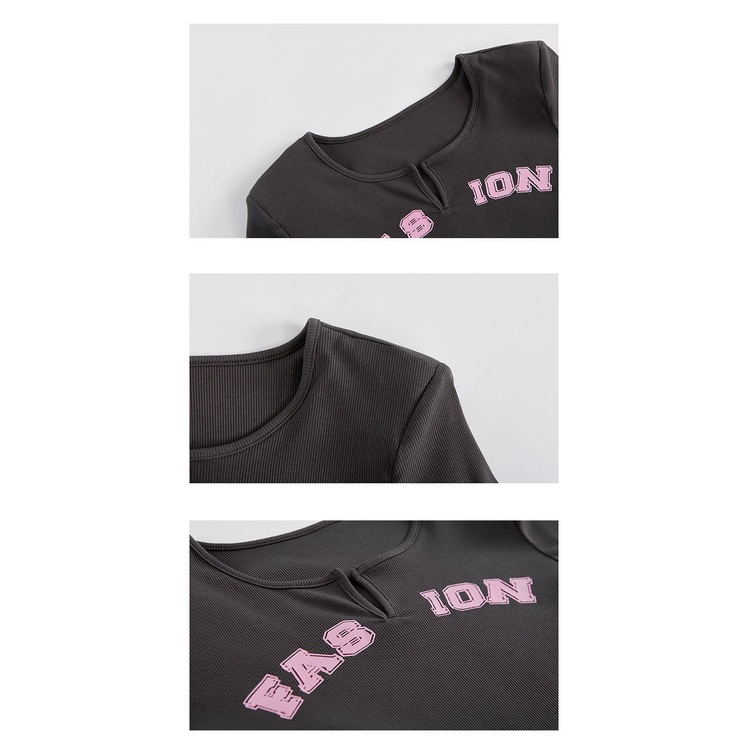 Áo Thun Ngắn Tay Họa Tiết Kẻ Sọc Thời Trang Mùa Hè 2022 Cho Nữ