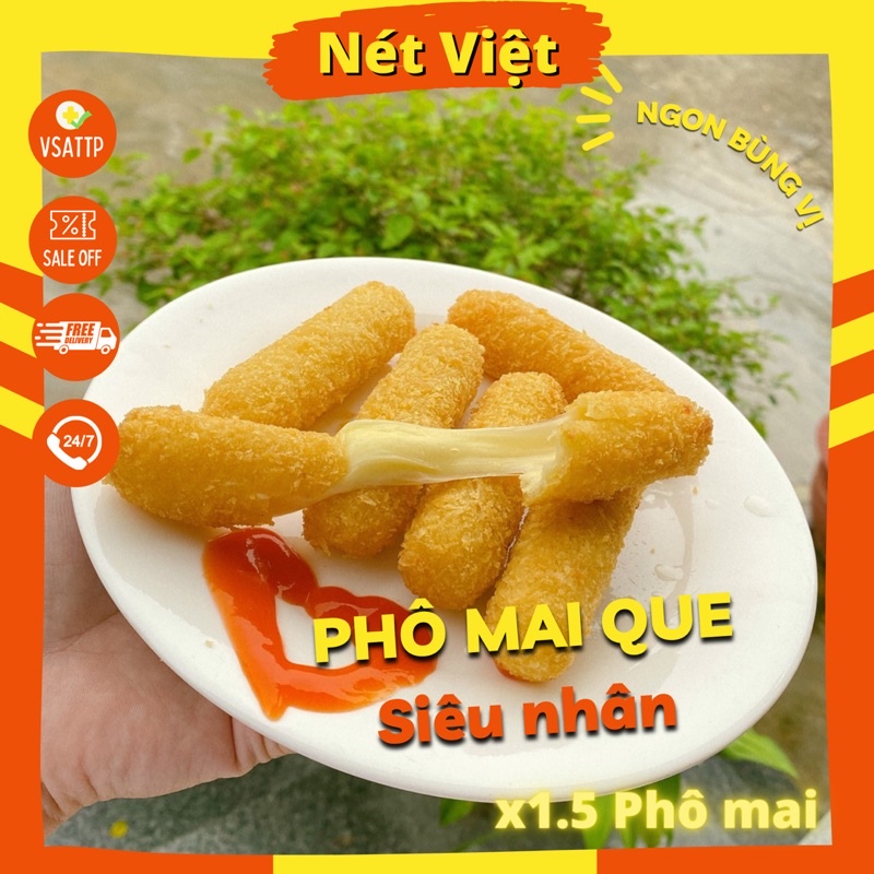 Phô mai que siêu to, phomai que siêu nhiều phô mai mozzarella NÉT VIỆT