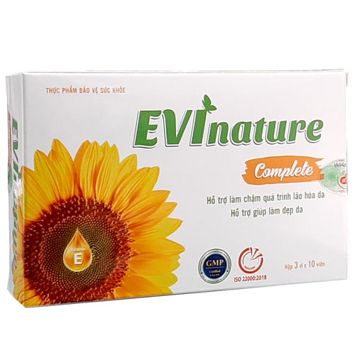 Evinature Complete - Hỗ trợ cải thiện sự đàn hồi của da, giúp làm đẹp da (hộp 3 vỉ x 10 viên)
