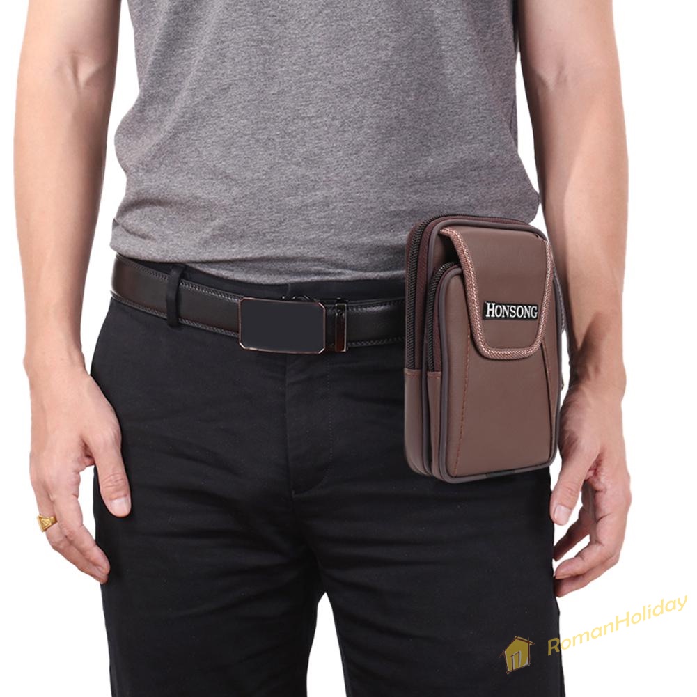 【On Sale】Fashion Men Phone Pocket PU Leather Soft Card Bag Money Wallet Zipper Purse