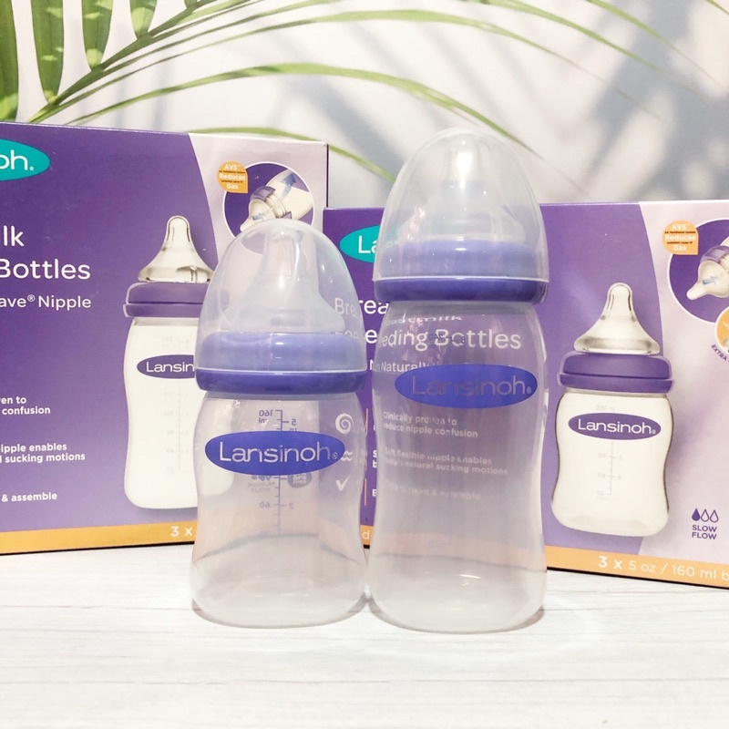 Bình sữa Lansinoh 160ml/240ml set 3 bình