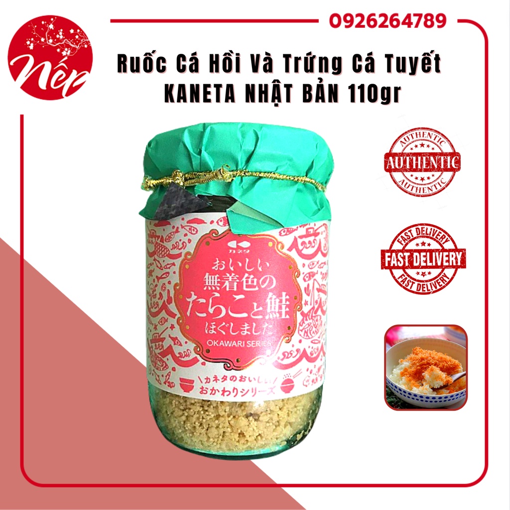 (DATE 2023) Ruốc cá hồi mix trứng Cho Bé Ăn Dặm Nhật Bản [RUỐC NẮP XANH MINT]