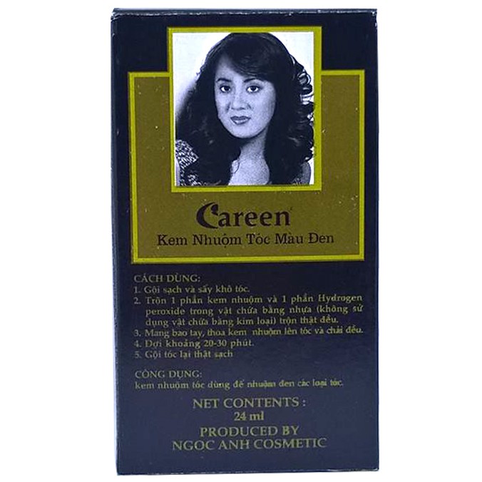Kem nhuộm tóc màu đen Careen Dark Hair 24ml