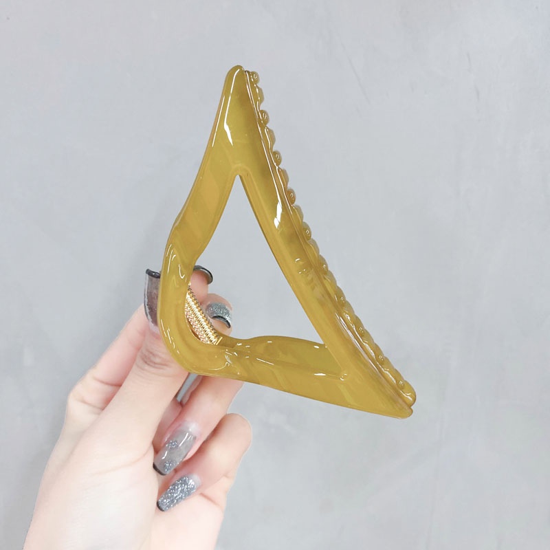 Kẹp Tóc Hình Tam Giác / Cá Mập Đơn Giản Phong Cách Hàn Quốc