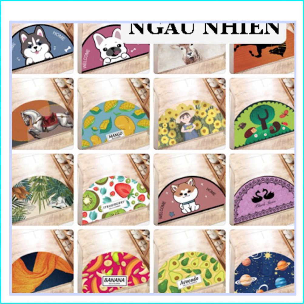 THẢM LAU CHÂN❤️THẢM CHÙI CHÂN BÁN NGUYỆT 3D CAO CẤP HÀNG HOT