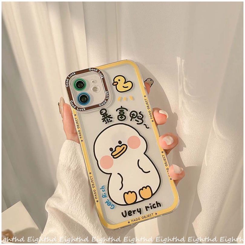 Ốp Điện Thoại Silicone Mềm Chống Sốc In Hình Chú Vịt Cho iPhone 13 12 11 Pro Max X XR Xs Max 6 7 8 Plus SE 2020
