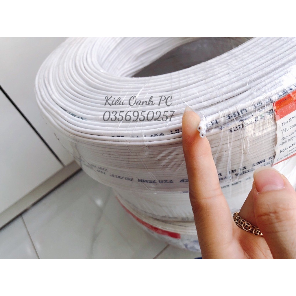 Dây súp điện HANSUN, CADIVI, DONGNEW 2 x 0,5mm, 2x0,75mm trắng Chính Hãng - Giá bán theo mét