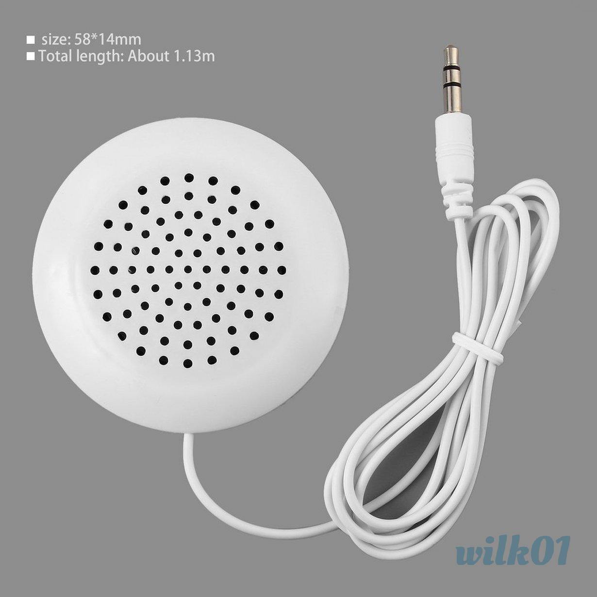 Loa Mini Màu Trắng 3.5mm Cho Máy Nghe Nhạc Mp3 Mp4 Iphone Ipod Cd Radio Wilk01