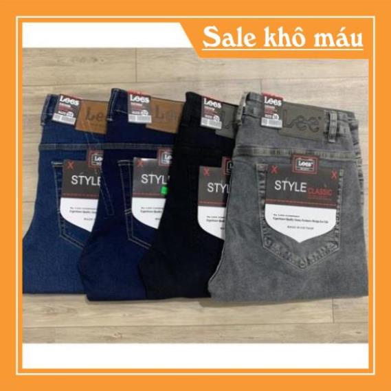 Quần jean thun nam - kiểu L1 BIGSIZE < 130kg (size 32-44) -b11