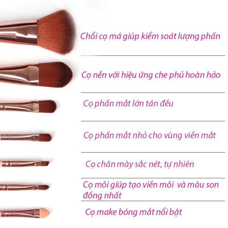 Bộ cọ trang điểm 7 cây biến hóa siêu xinh BIOAQUA - Cọ trang điểm cá nhân cơ bản XP-SPU003N