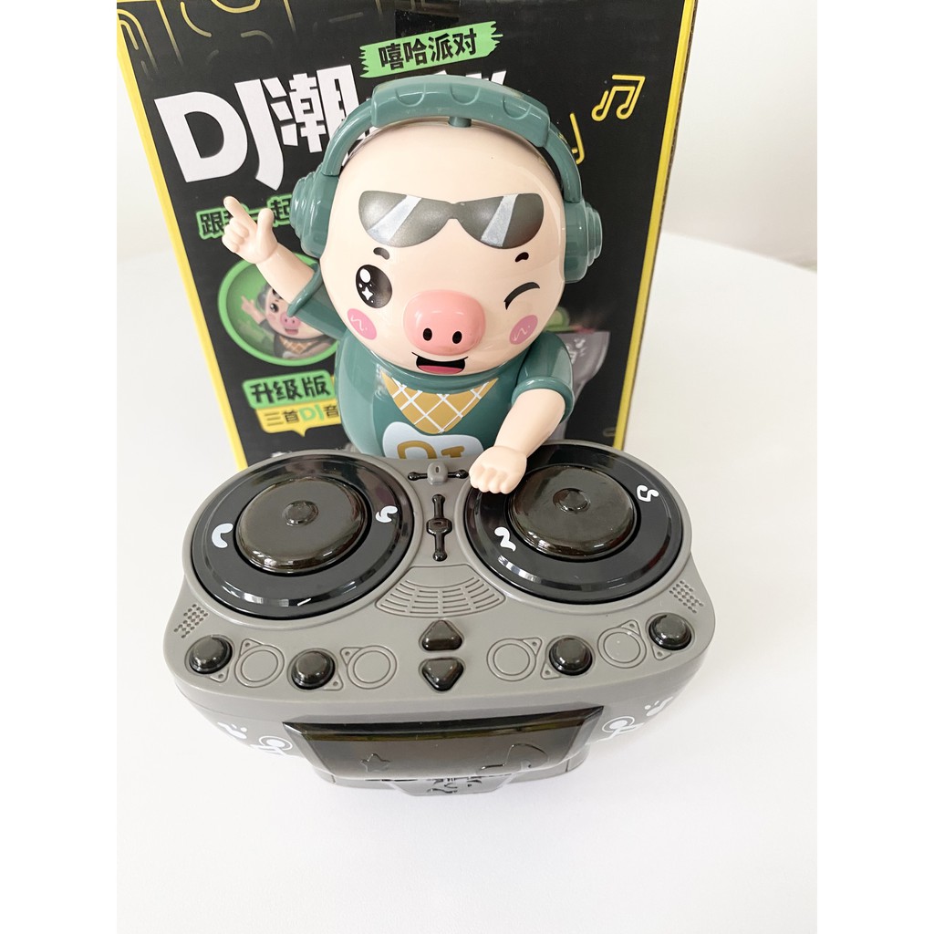 Heo Phát Nhạc - Chú Heo Chơi DJ Năng Động Siêu Dễ Thương Nhảy Theo Nhạc Và Đèn Cho Bé