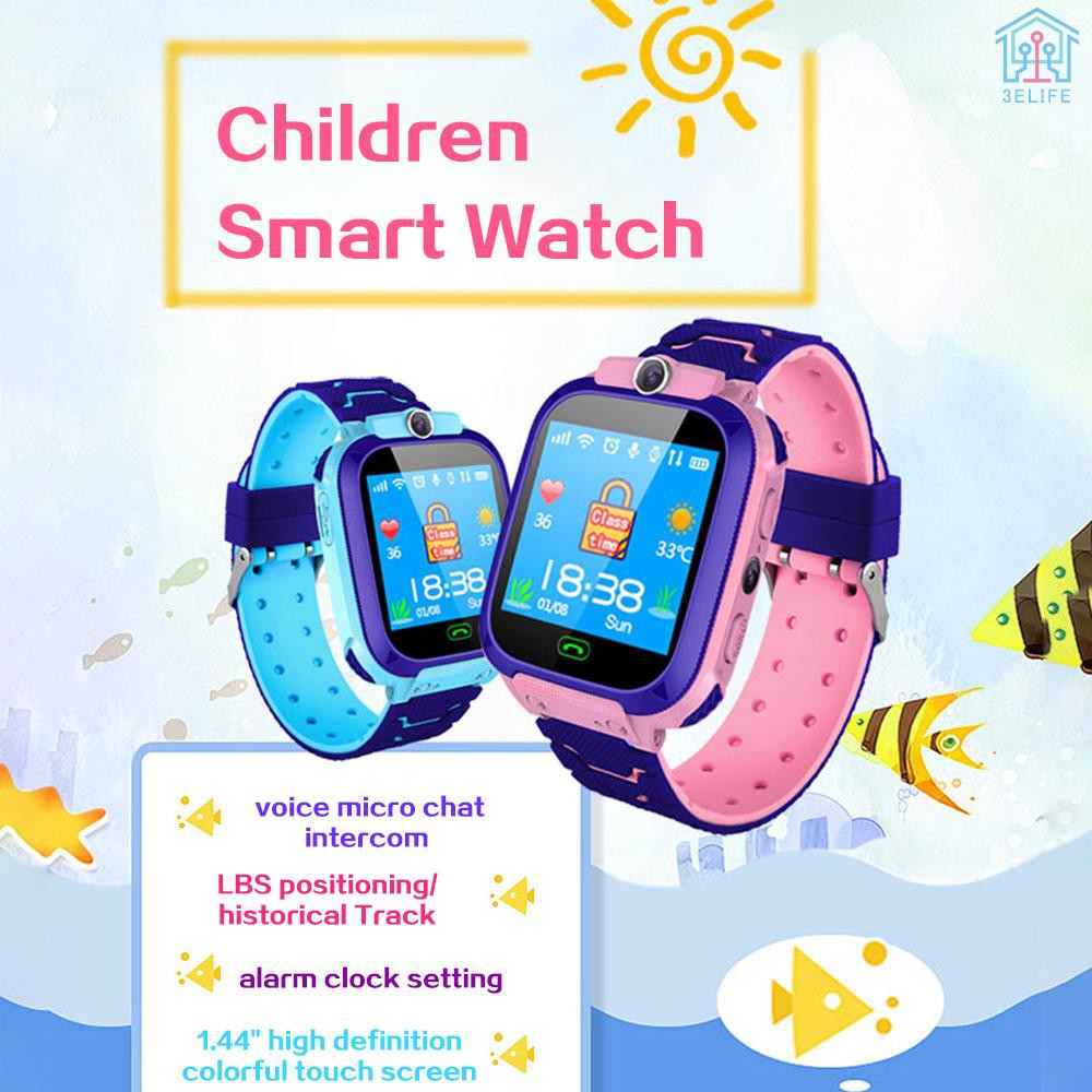 【E&amp;V】S12B Multifunctional Kids Children Smart Watch Tracker Intelligent Band Sensitive 1.44&quot; Touch Screen Compatible with Android/ IOS Phone System C