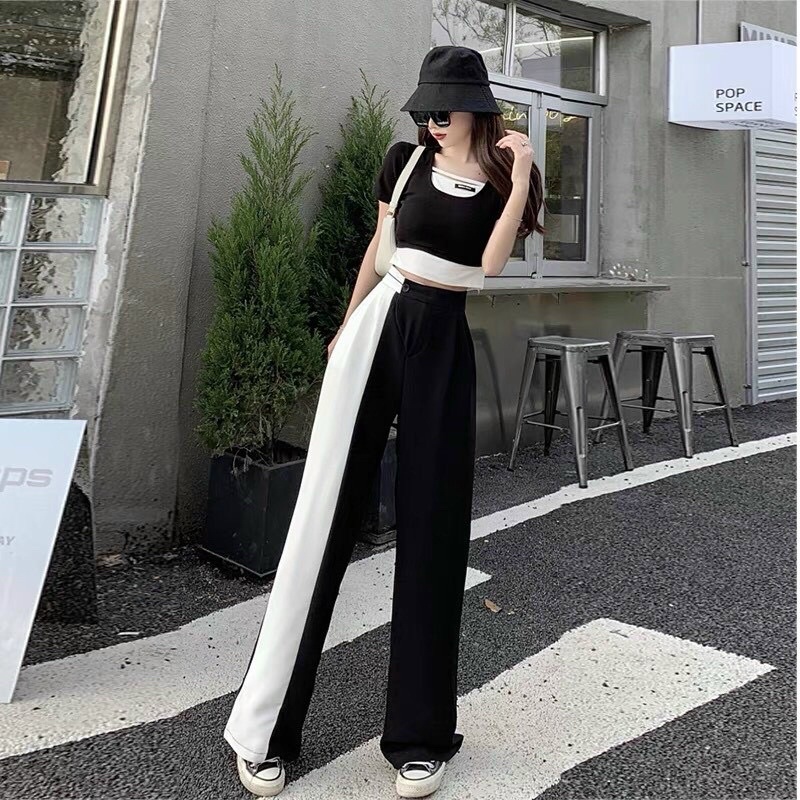 SÉT 3 MÓN QUẦN DUÔNG DÀI + ÁO CROP KIỂU