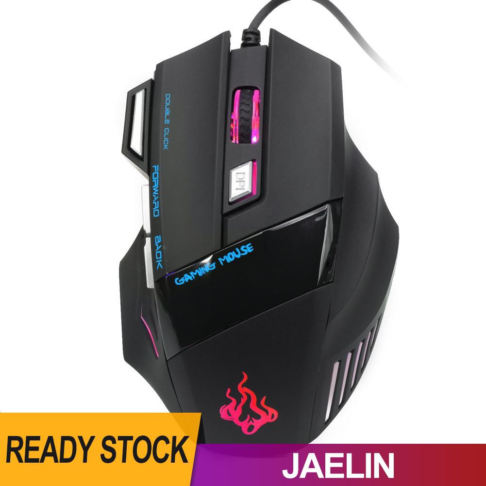 Chuột Dây Đèn Led 5500dpi A908 7 Nút Bấm Dùng Để Chơi Game